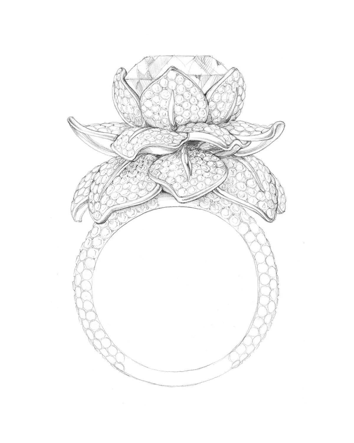 Jeweler Exotic Coloring Page