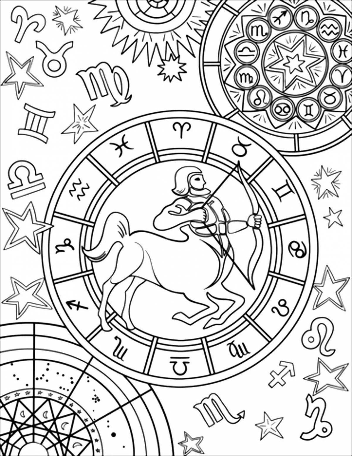 Fancy coloring of the zodiac