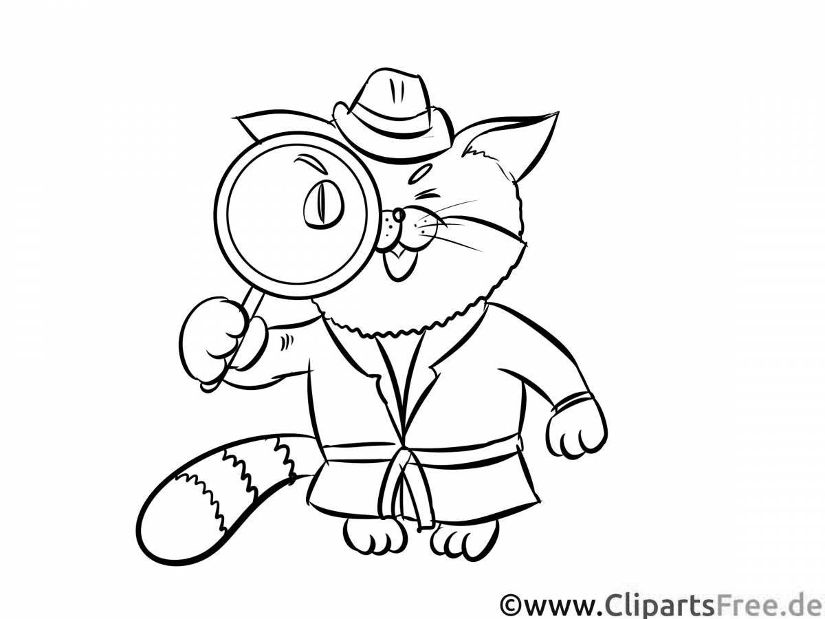 Bold detective coloring book