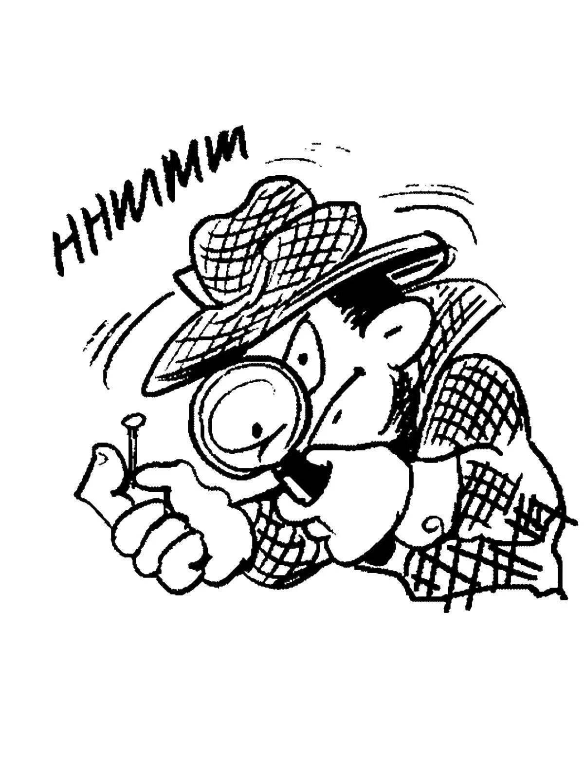 Weird detective coloring book