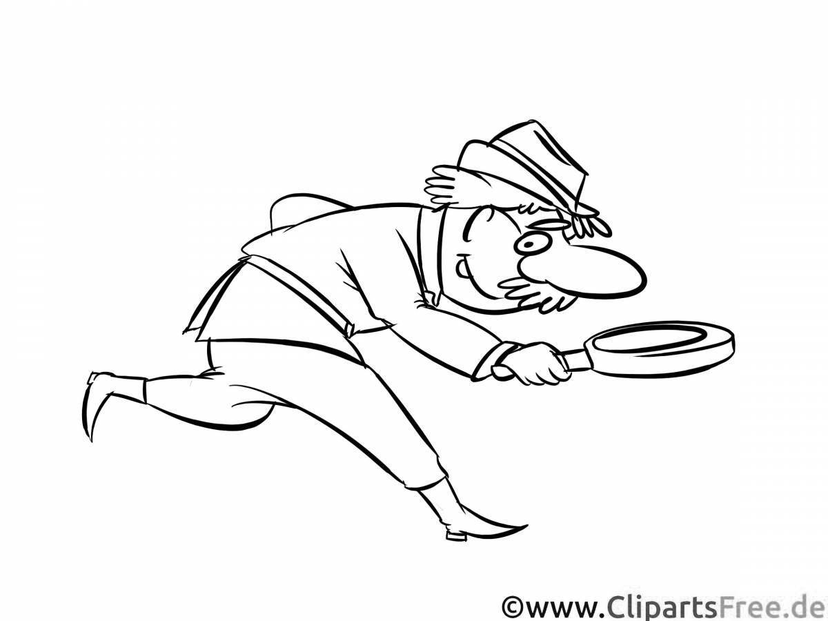 Bright detective coloring book