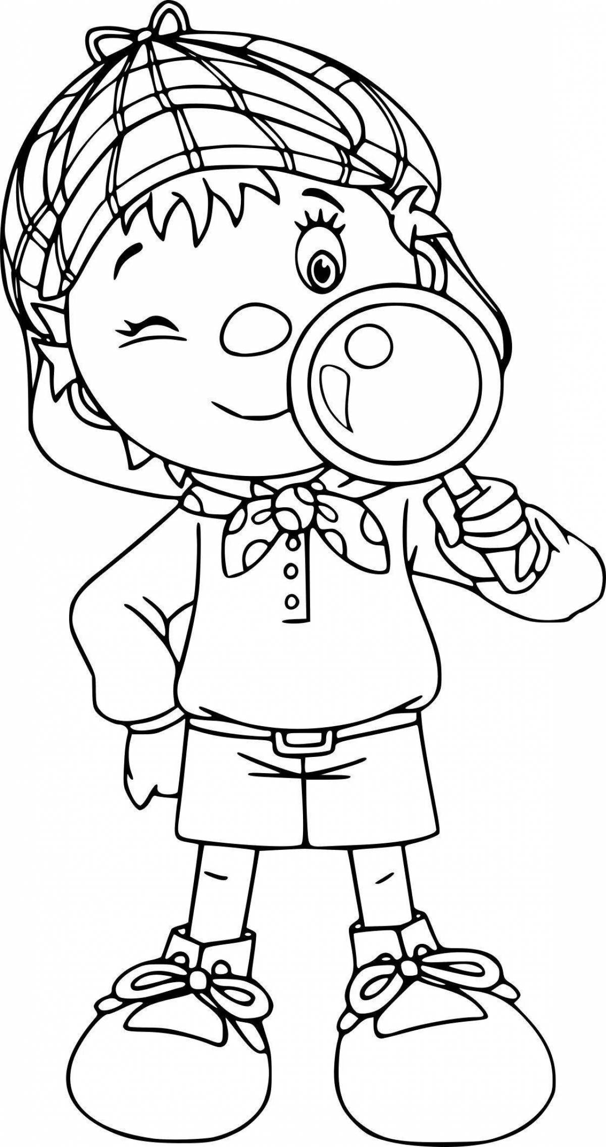 Coloring book joyful detective
