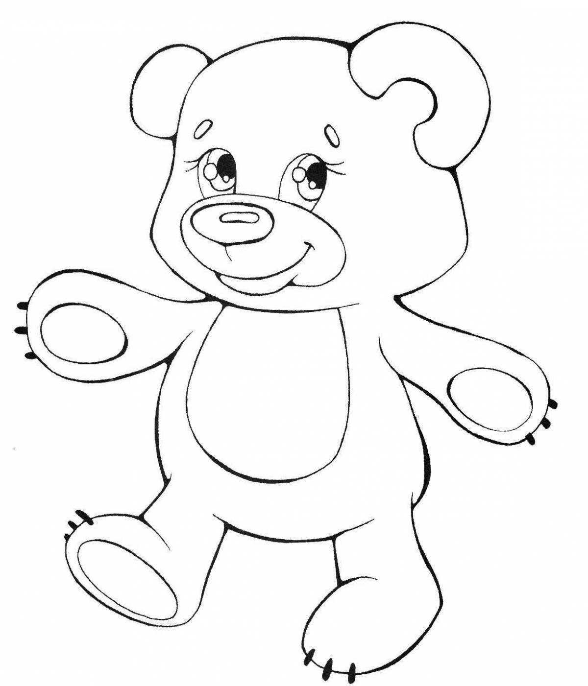 Elegant bear coloring book