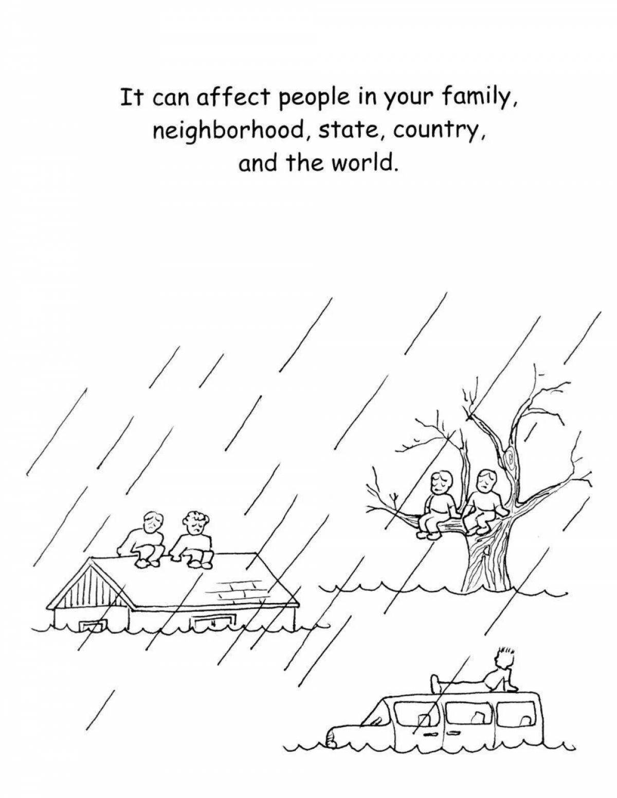 Serene flood coloring