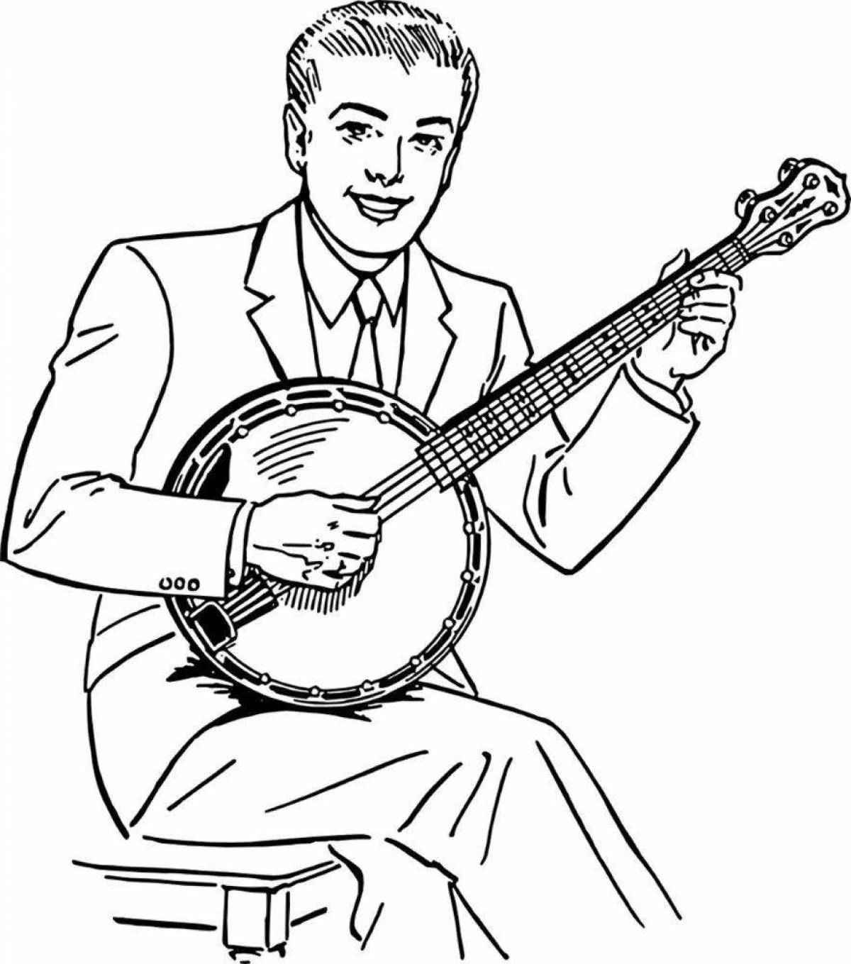 Mysterious musician coloring book
