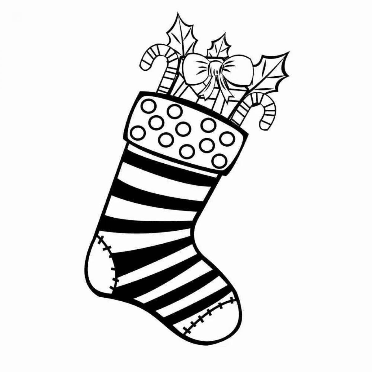 Colourful socks coloring book