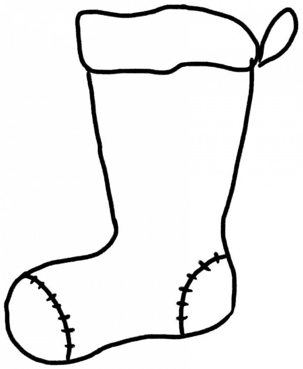 Анимированная страница раскраски носков
