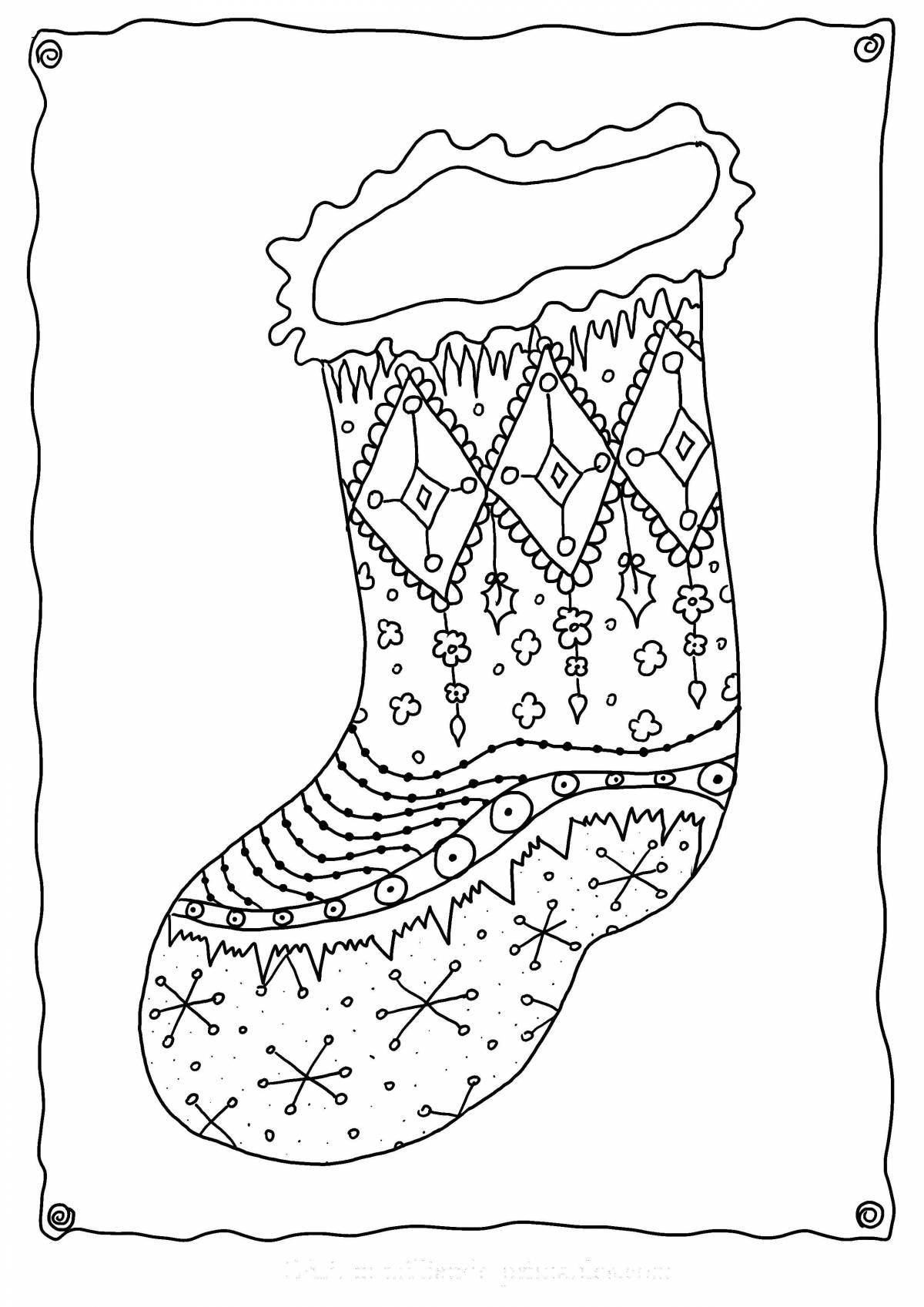 Coloring book exciting socks