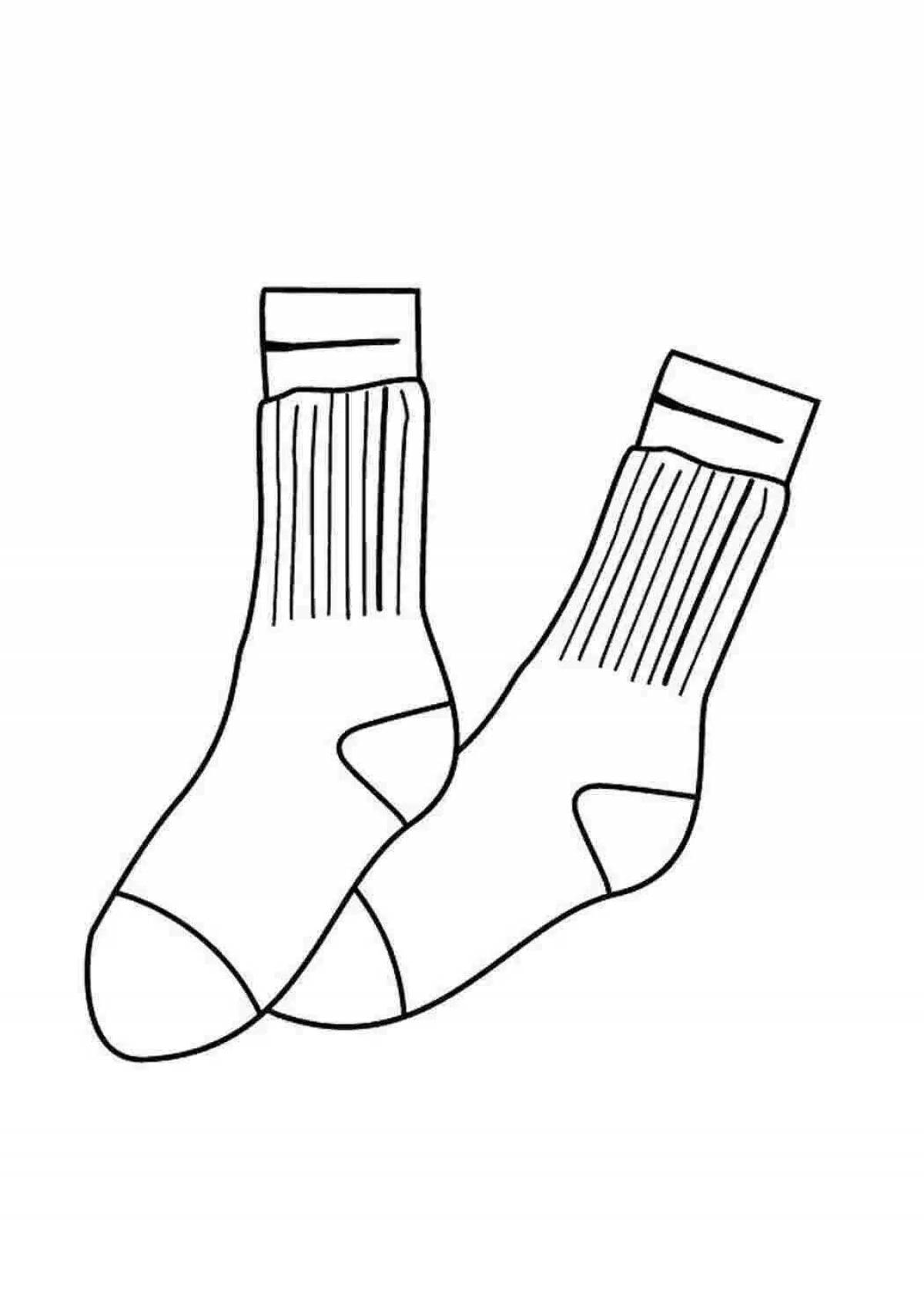 Cozy socks coloring page