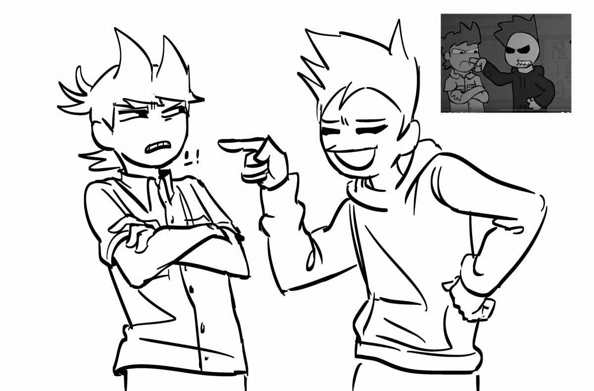 Photo Eddsworld comic coloring book