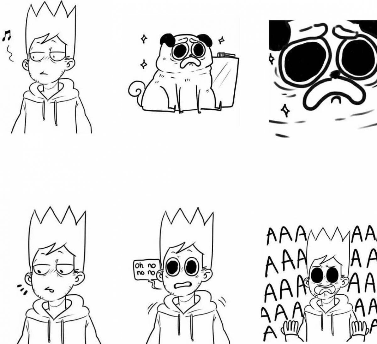 Раскраска zany eddsworld