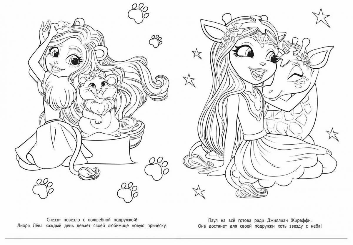 Cute inchanchimals coloring pages