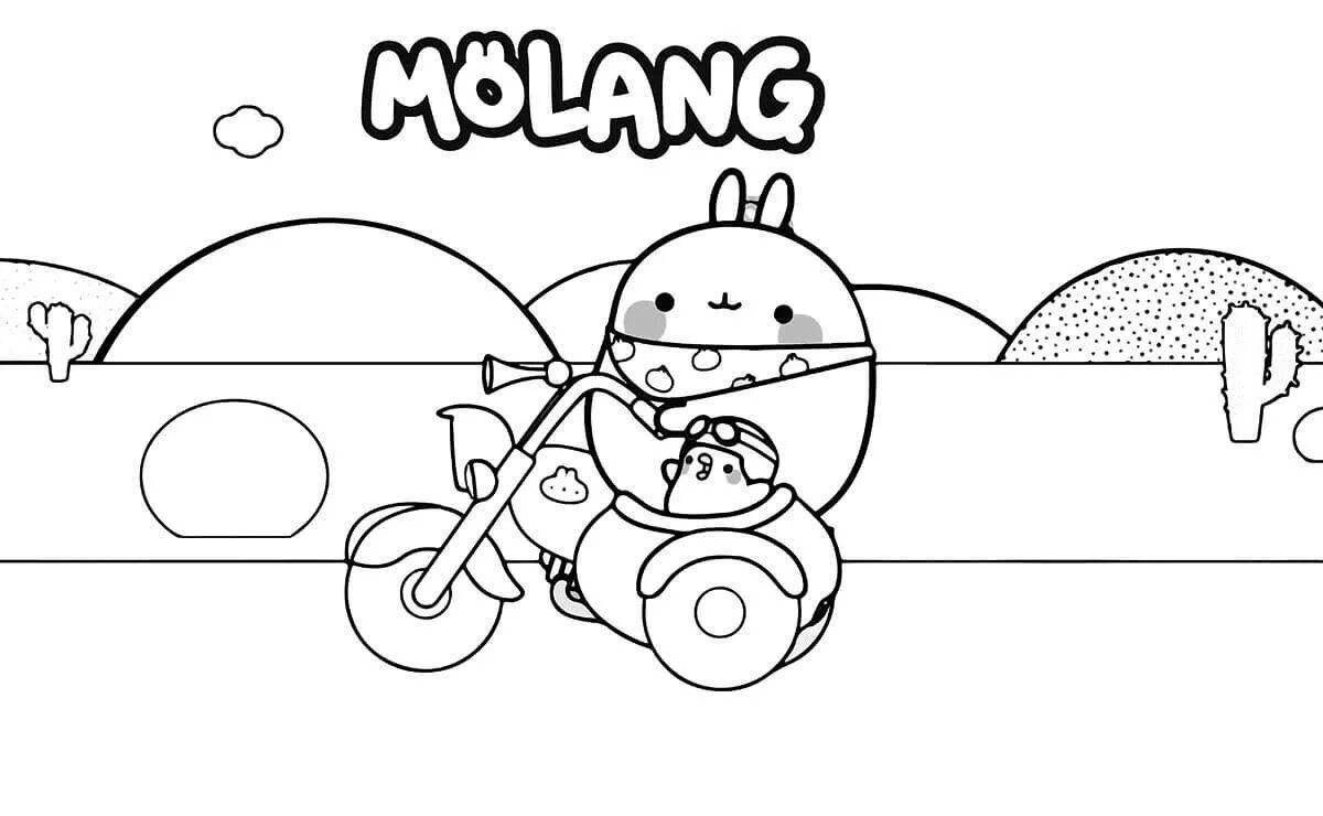 Playful malang coloring page