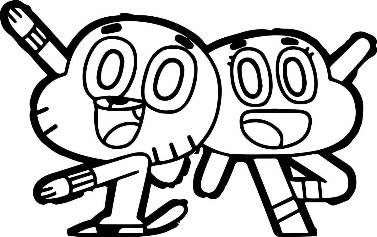 Fun cartoon coloring book