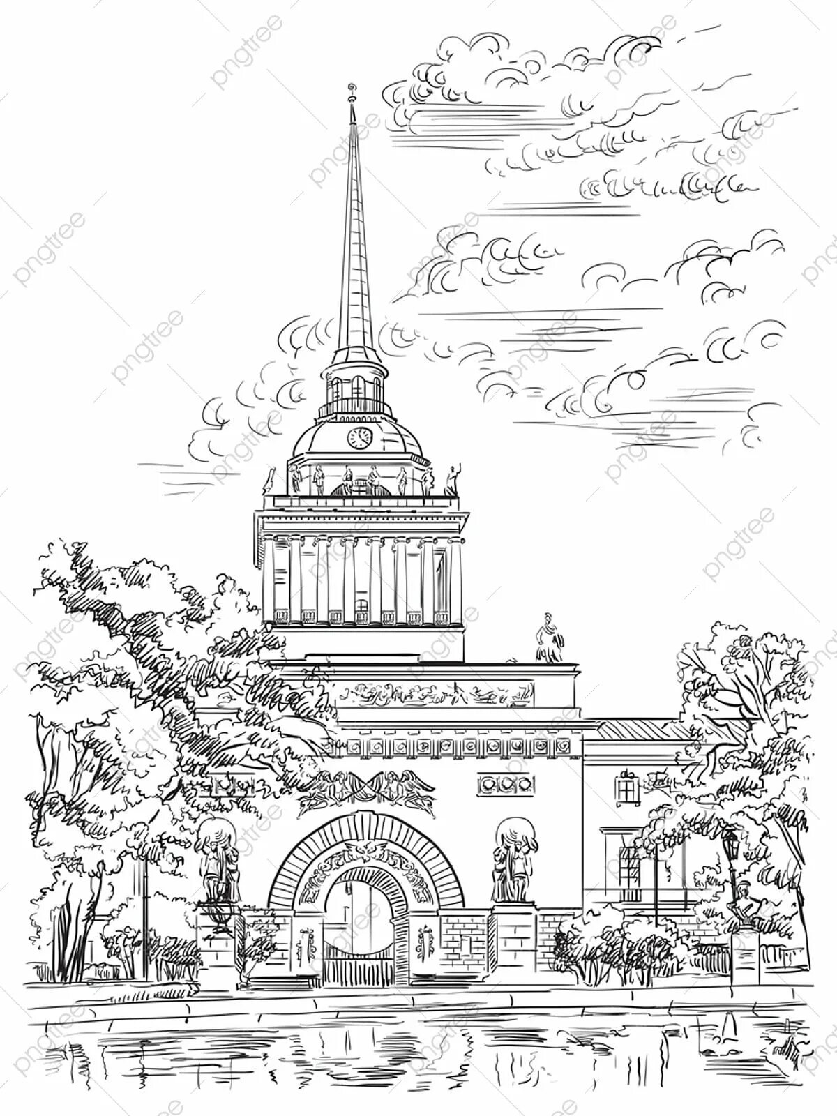 Calm admiralty coloring page