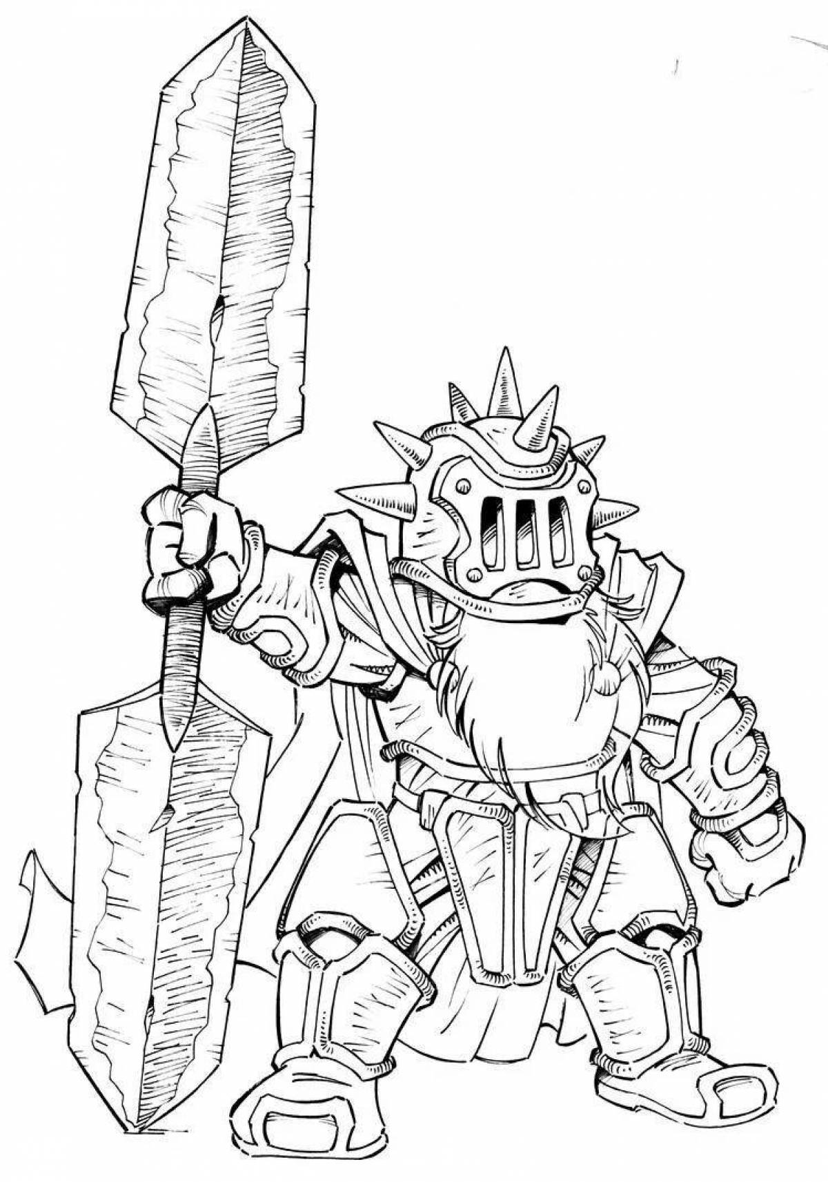 Royal gladiator coloring page