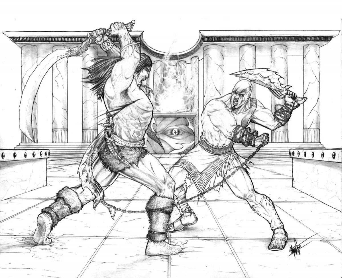 Royal gladiator coloring page