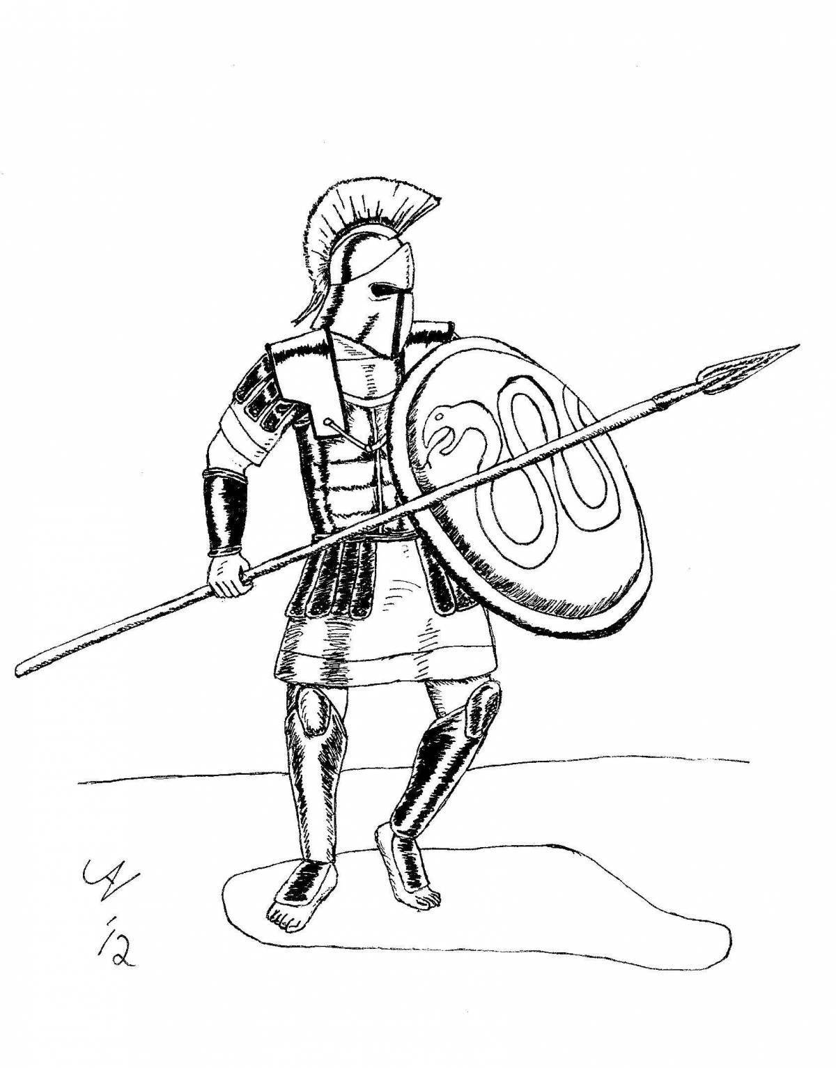 Exalted gladiator coloring page