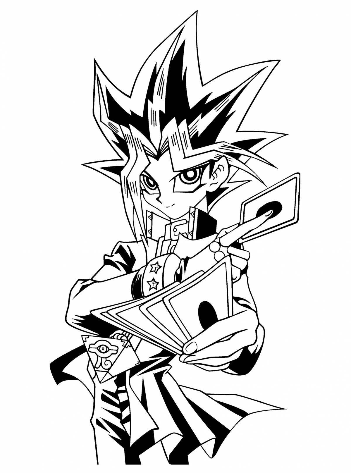 Amazing yugio coloring page