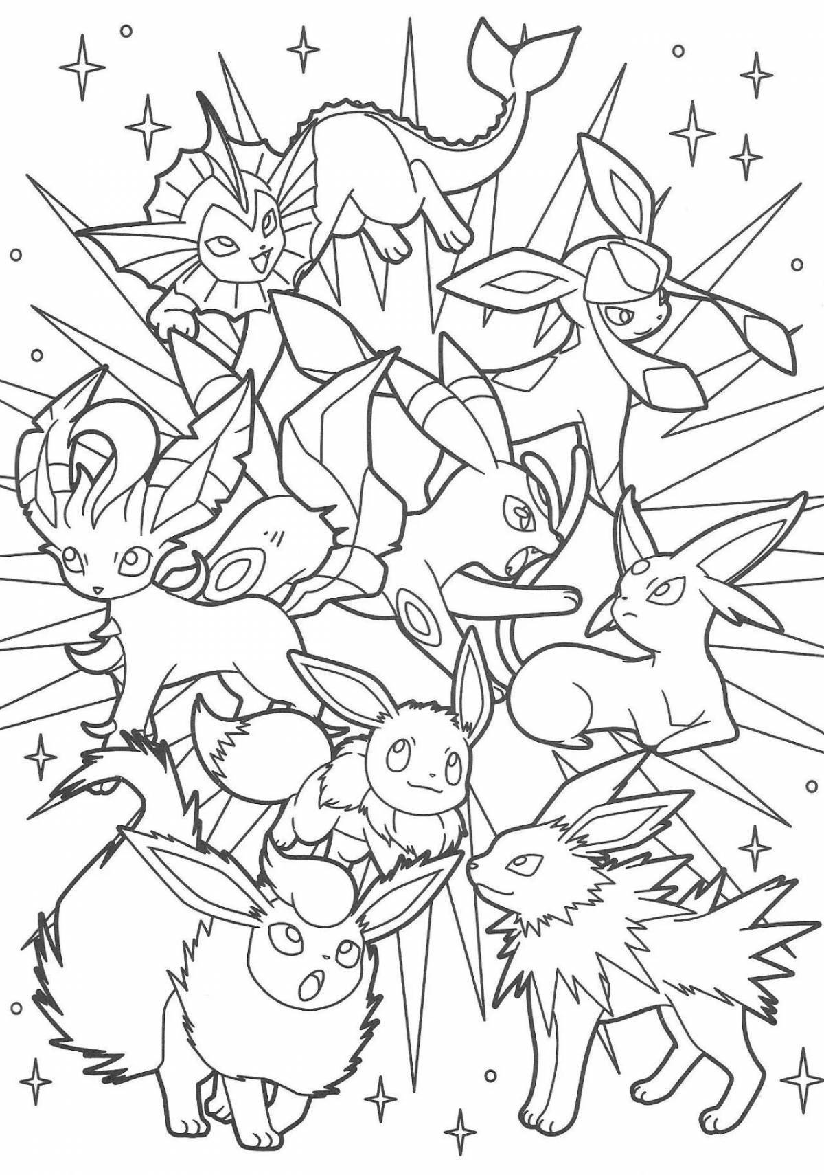 Playful coloring all pokemon