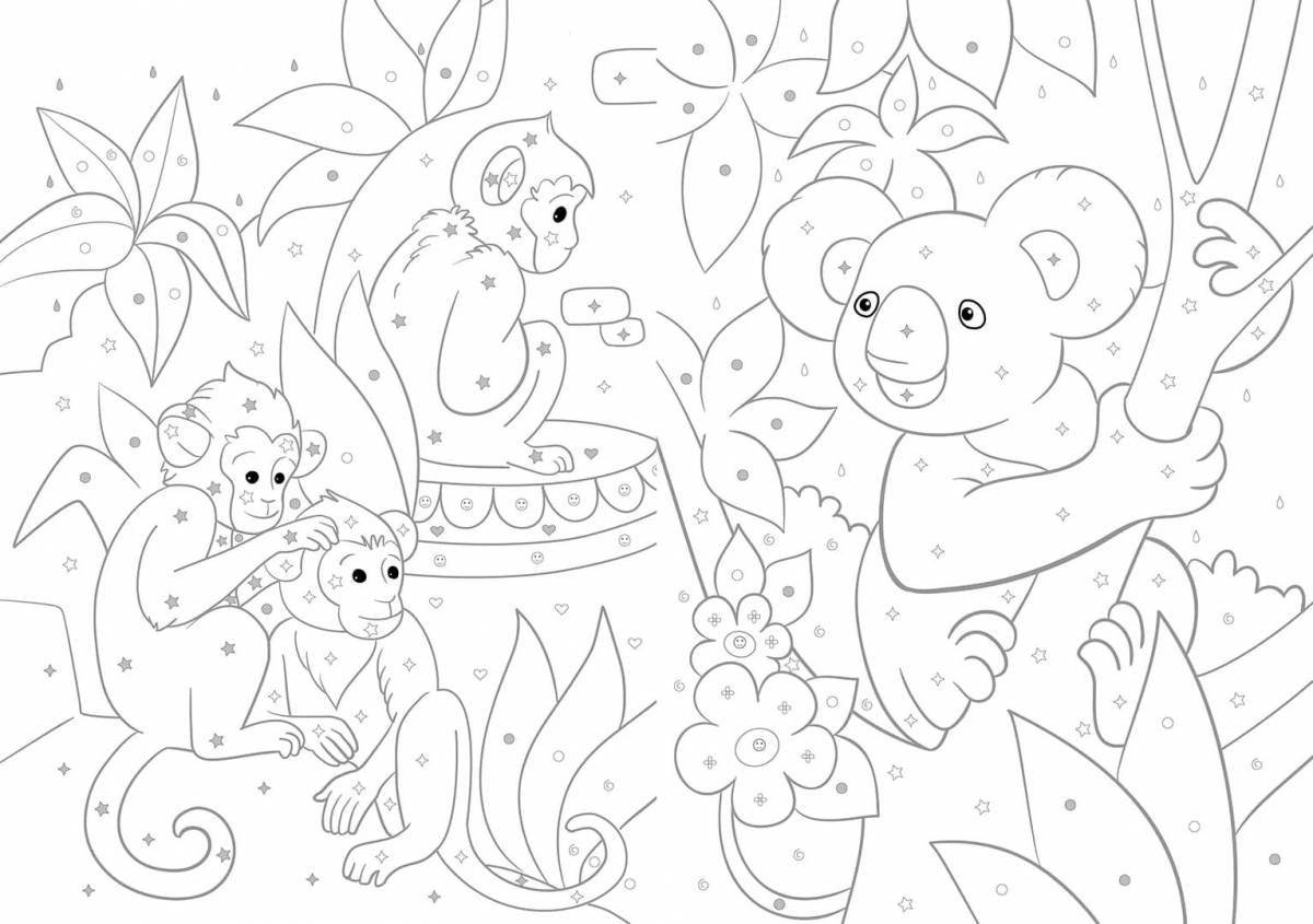 Adorable character coloring book