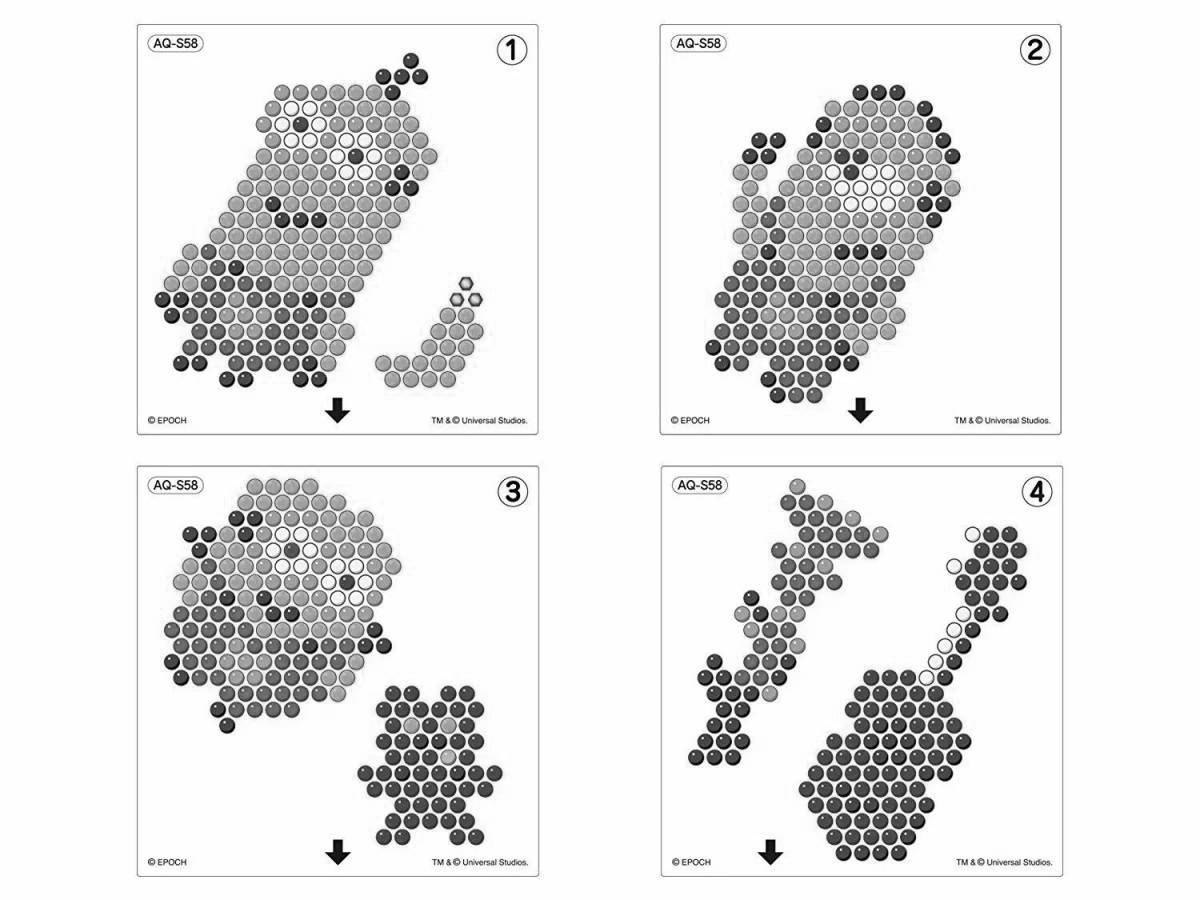 Coloring book with lovely beaded pattern