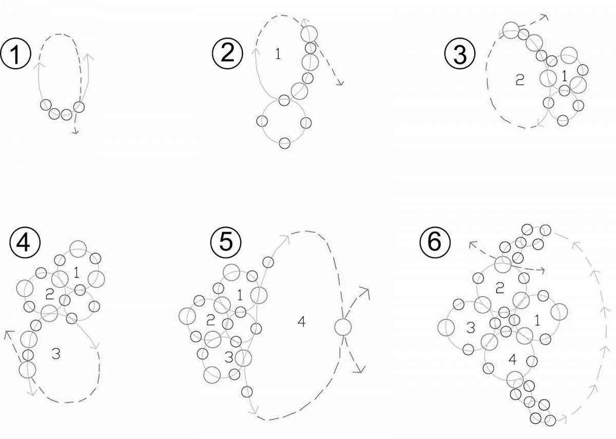 Color Cascade Bead Coloring Page