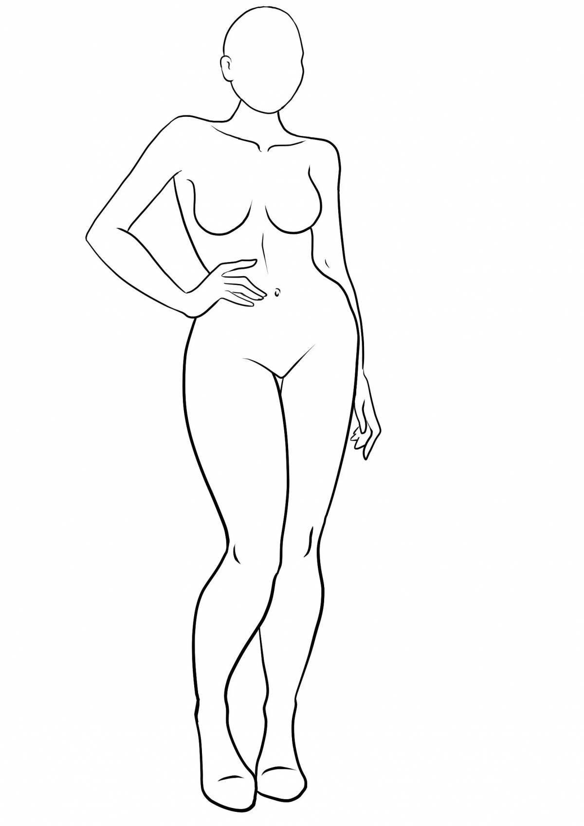 Яркая раскраска голые женщины
