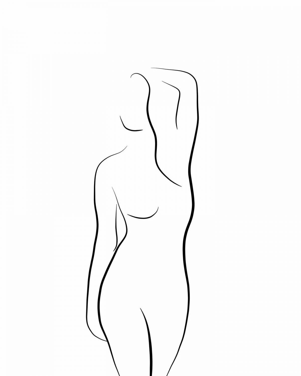 Nude women coloring pages