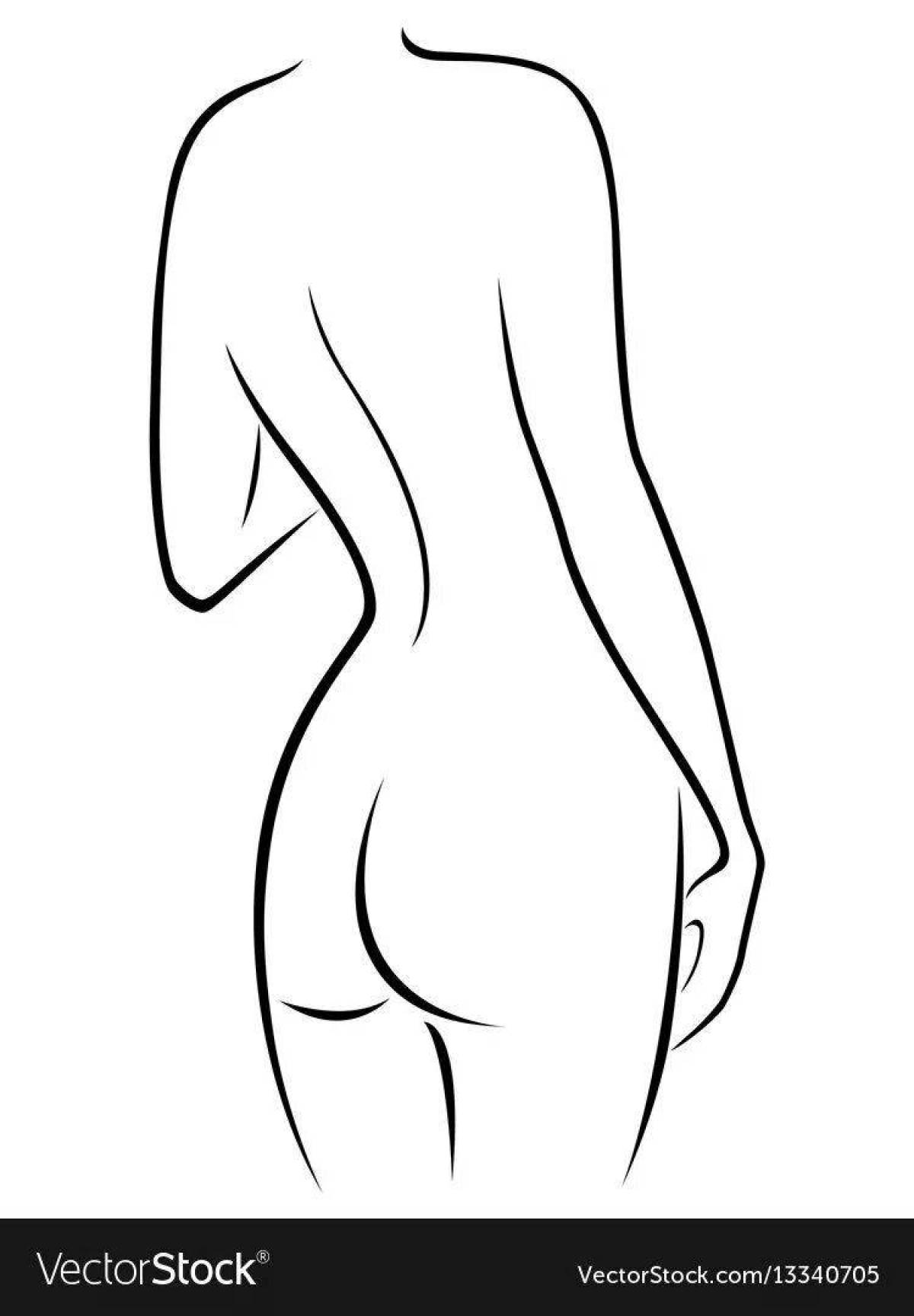 Прекрасная раскраска голые женщины