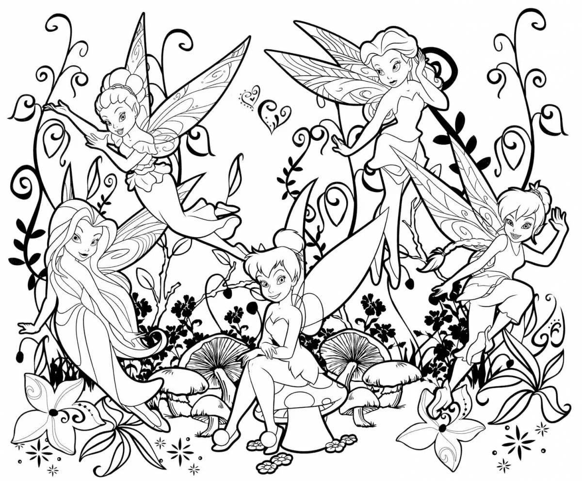 Charming fairy coloring book