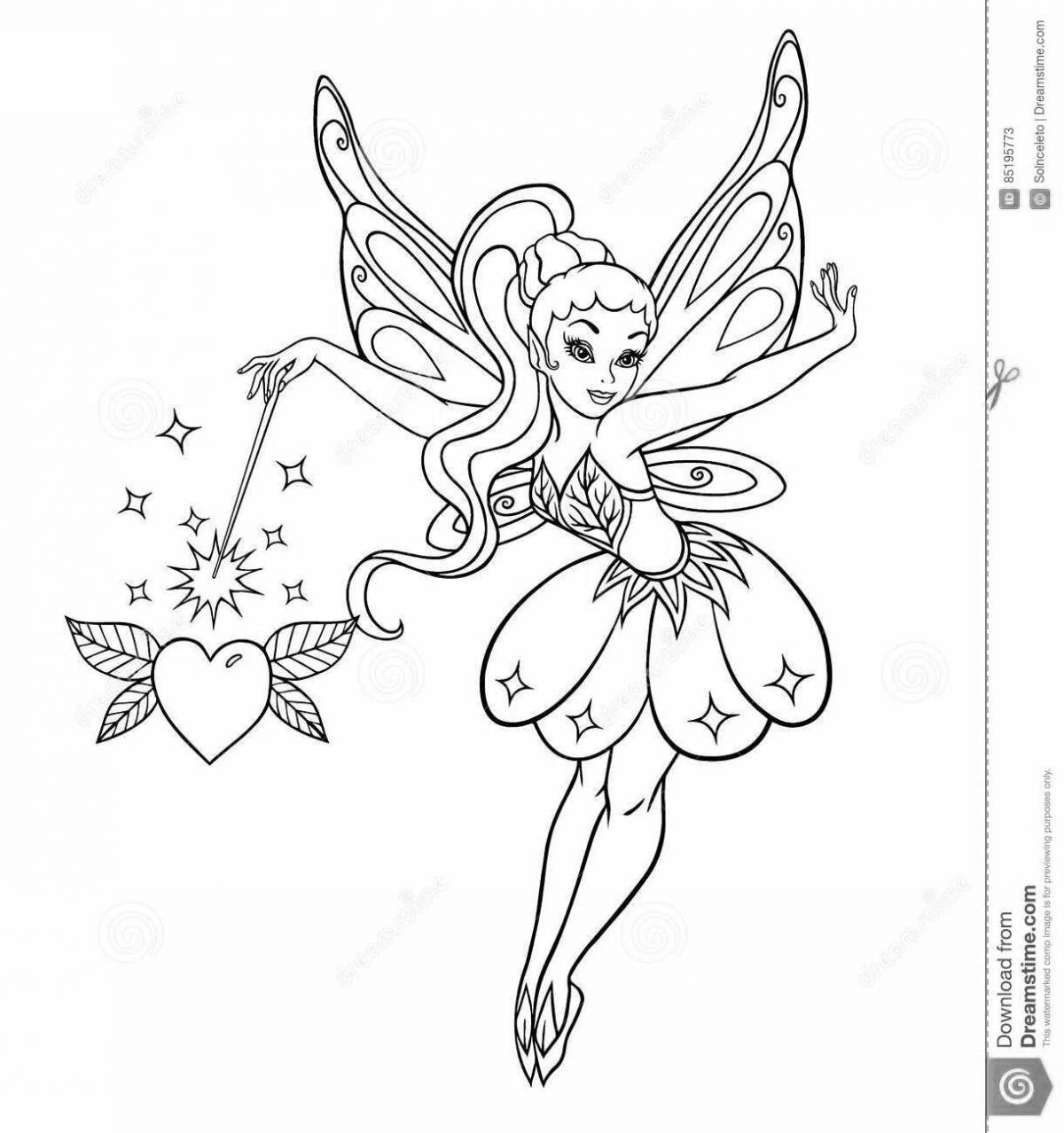 Shining fairy coloring book