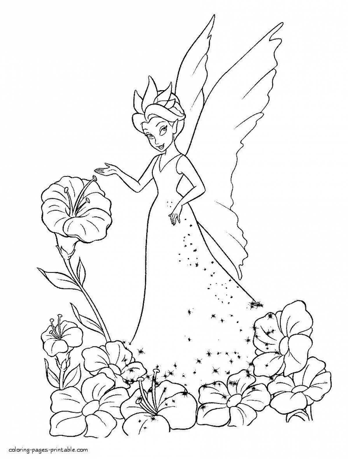 Exquisite coloring fairy fairies