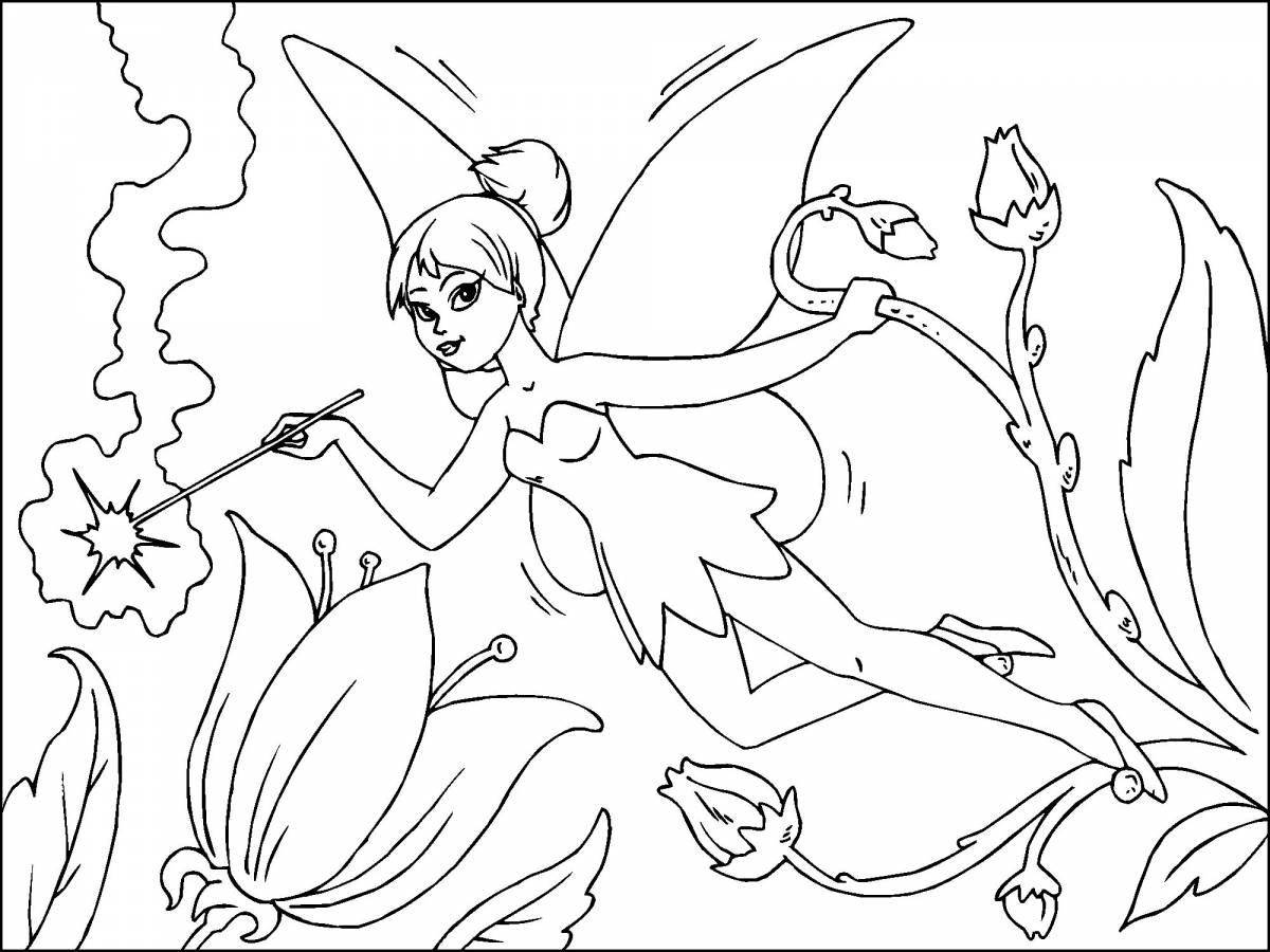 Amazing fairy coloring book
