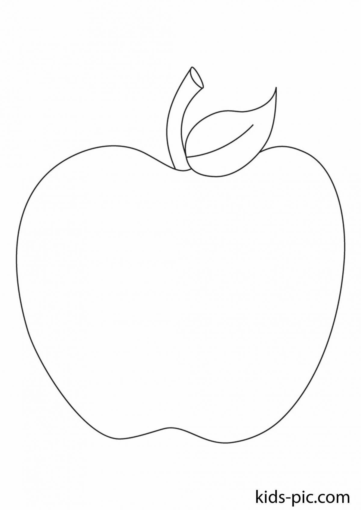 распечатать картинку яблоко