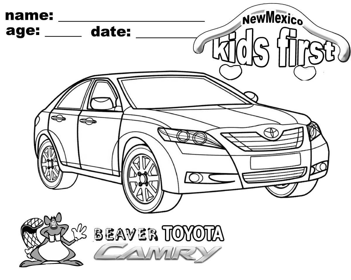 Coloring book glowing Toyota Alteza