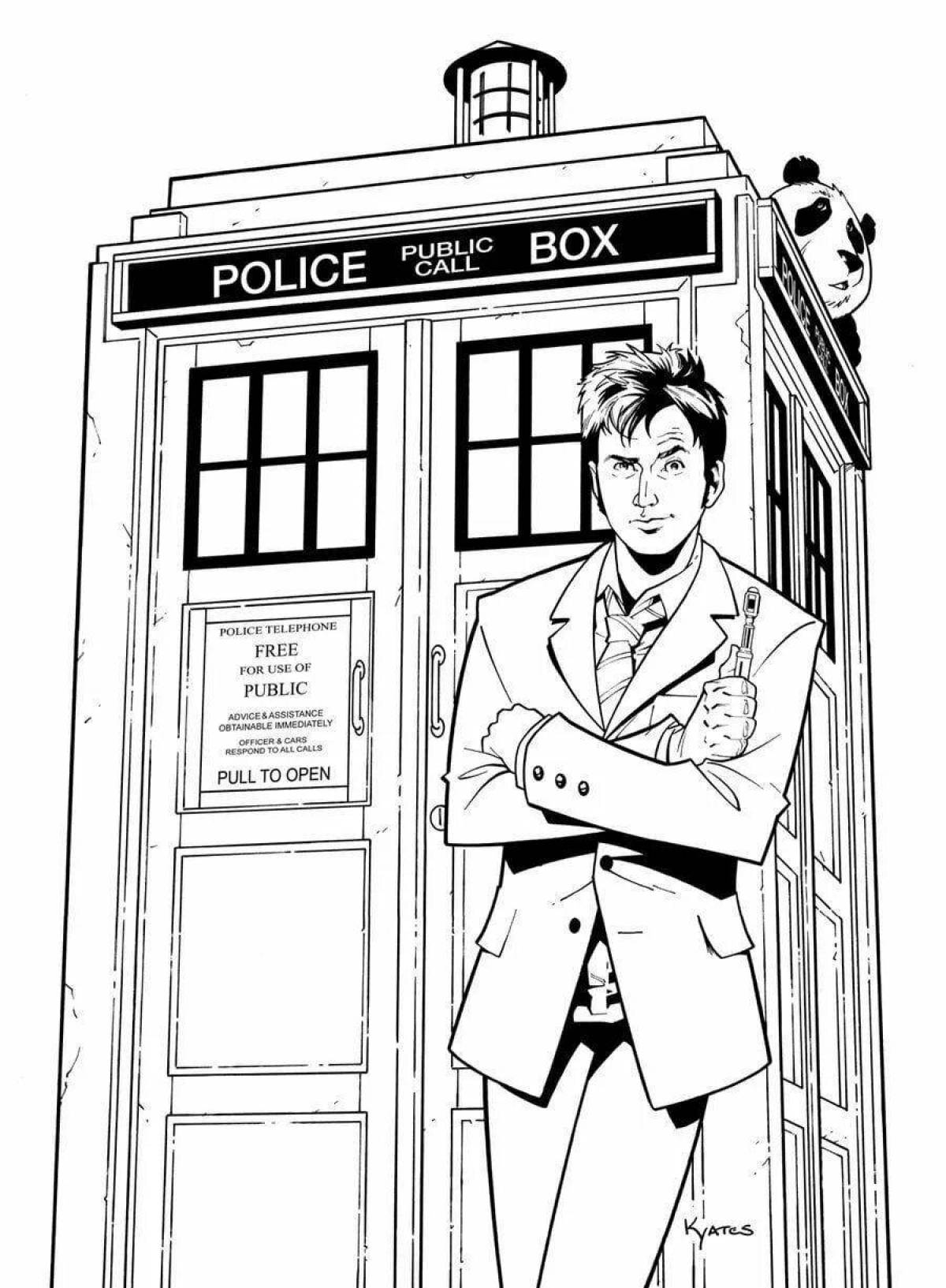 Colorful doctor who coloring book