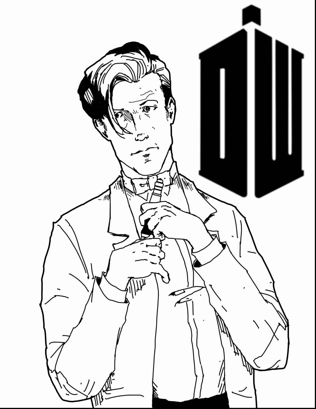 Charming doctor who coloring book