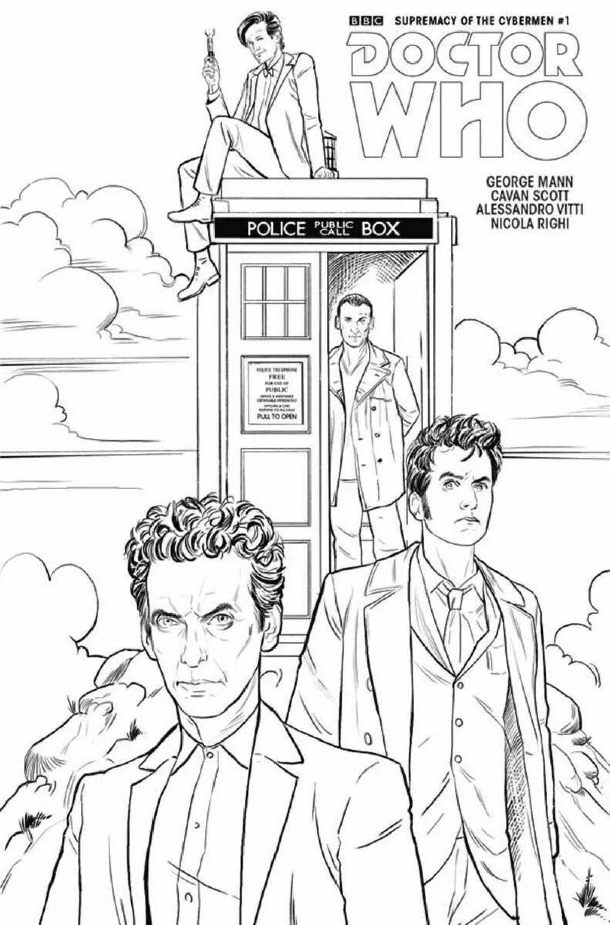 Charming doctor who coloring page