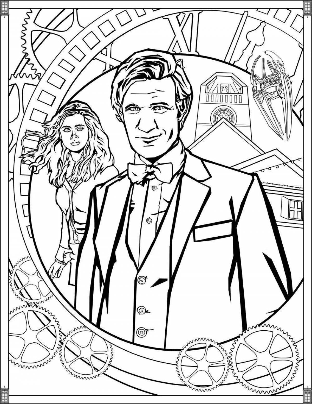 Comic doctor who coloring book