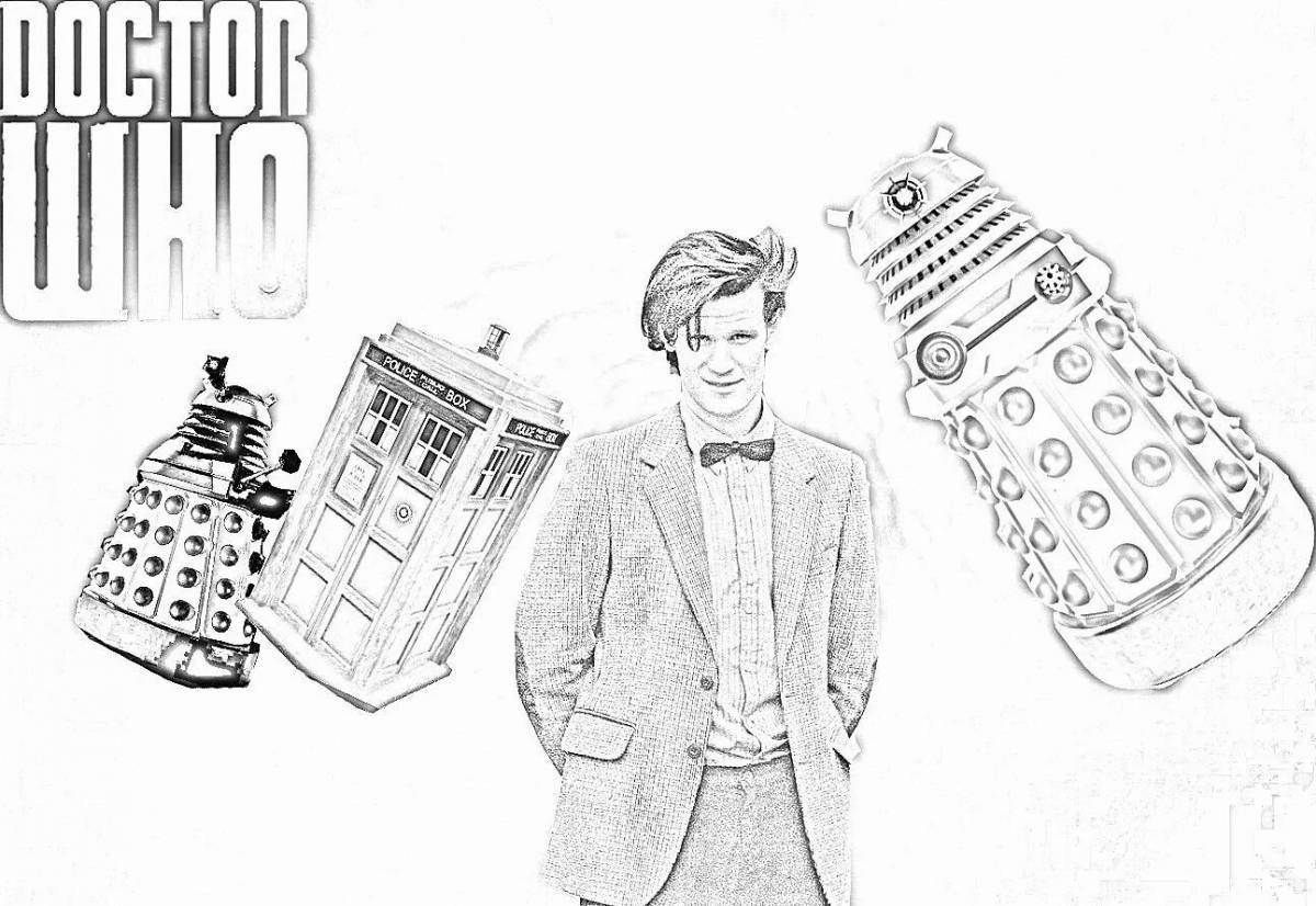 Cute doctor who coloring book