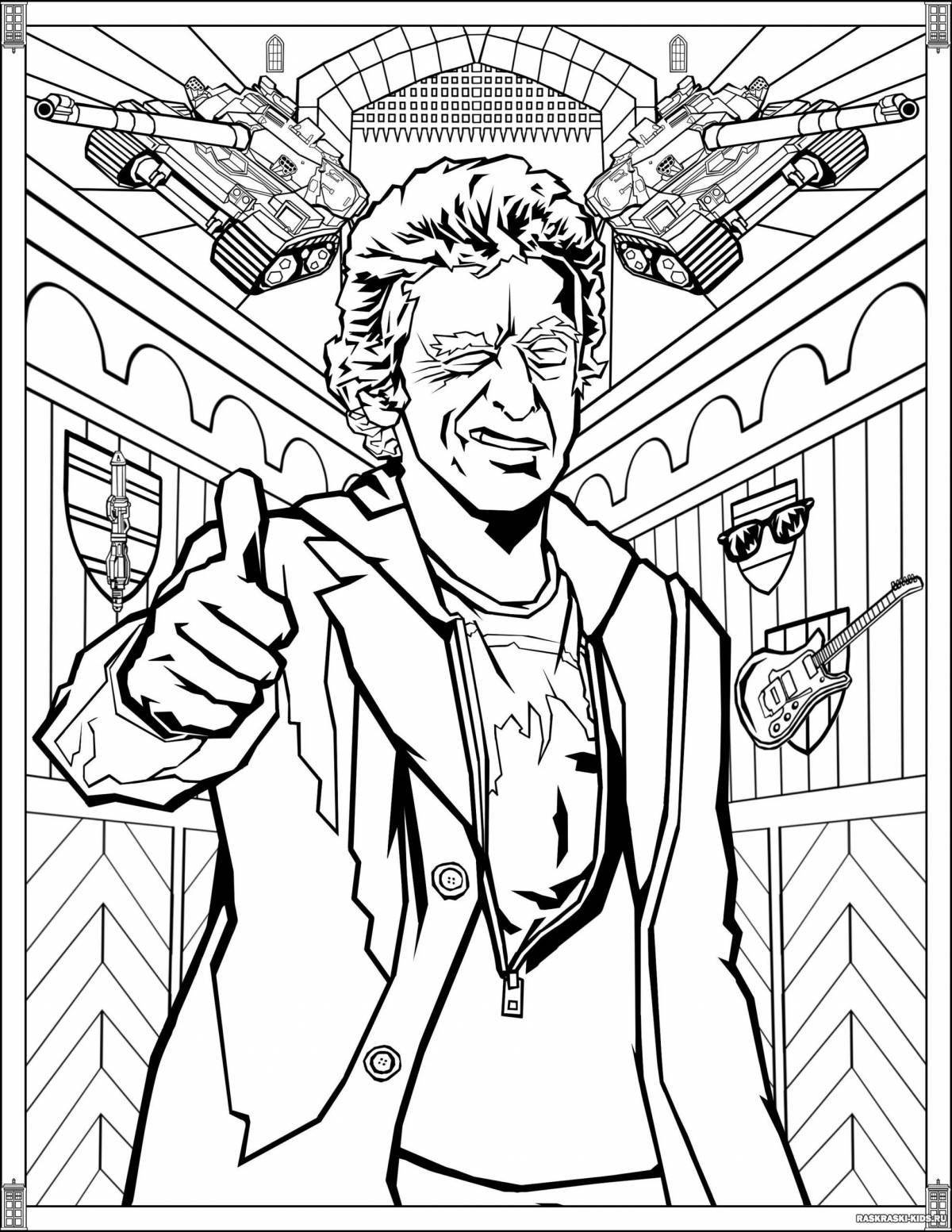 Coloring page funny doctor who