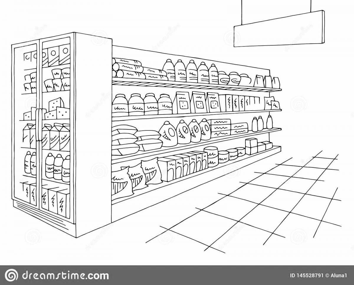 Magic shop coloring page