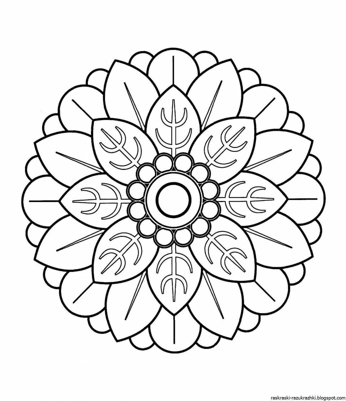 Adorable light pattern coloring page