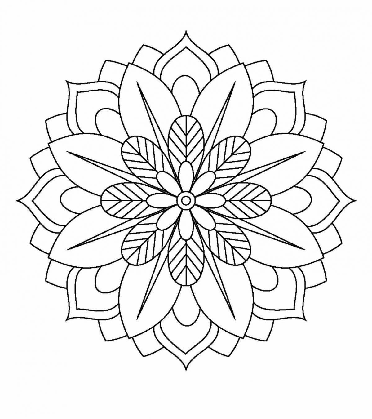 Glowing pattern coloring page