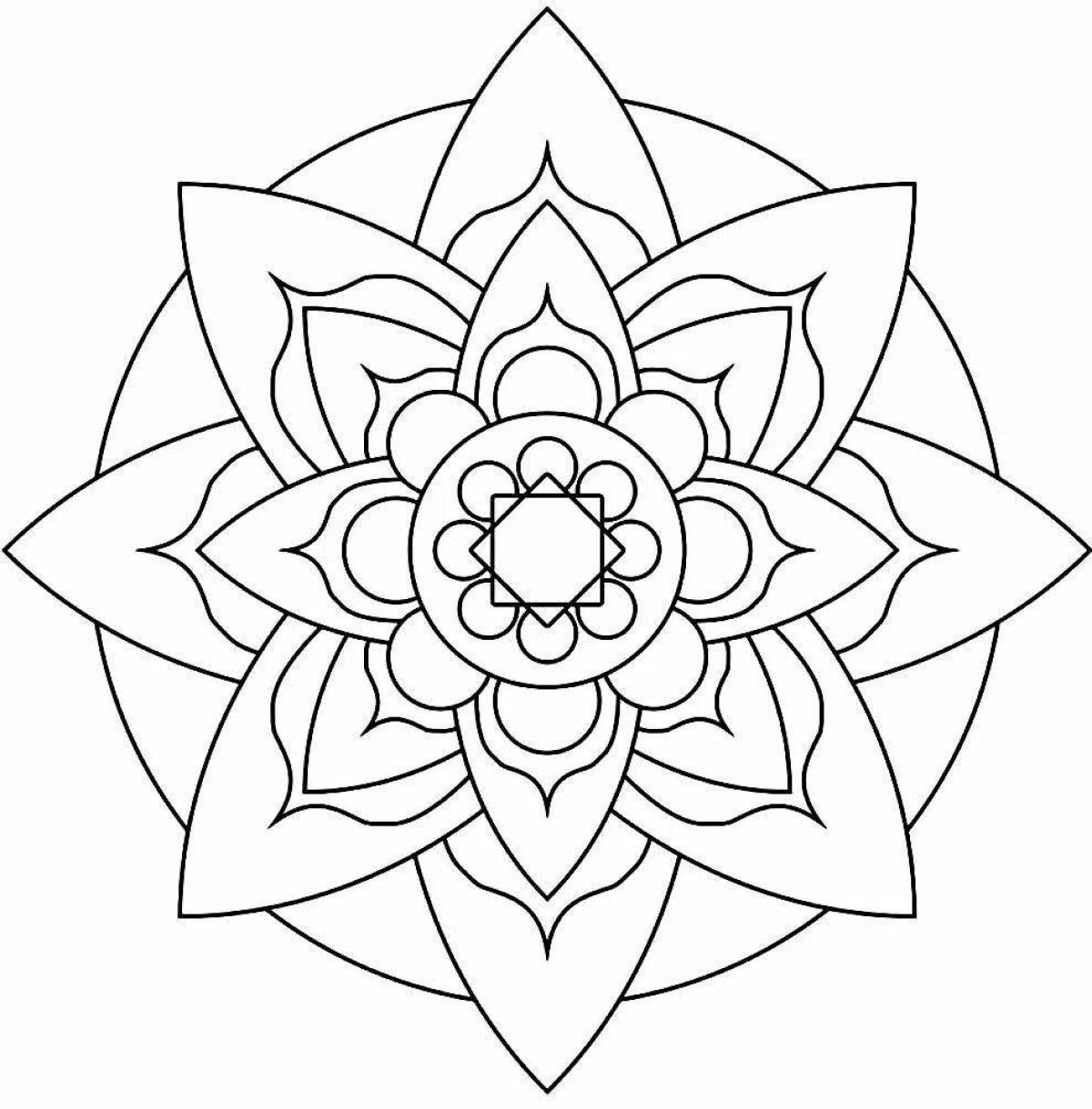 A fascinating light pattern coloring page