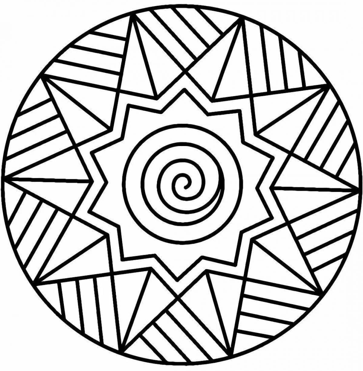 Adorable light pattern coloring page