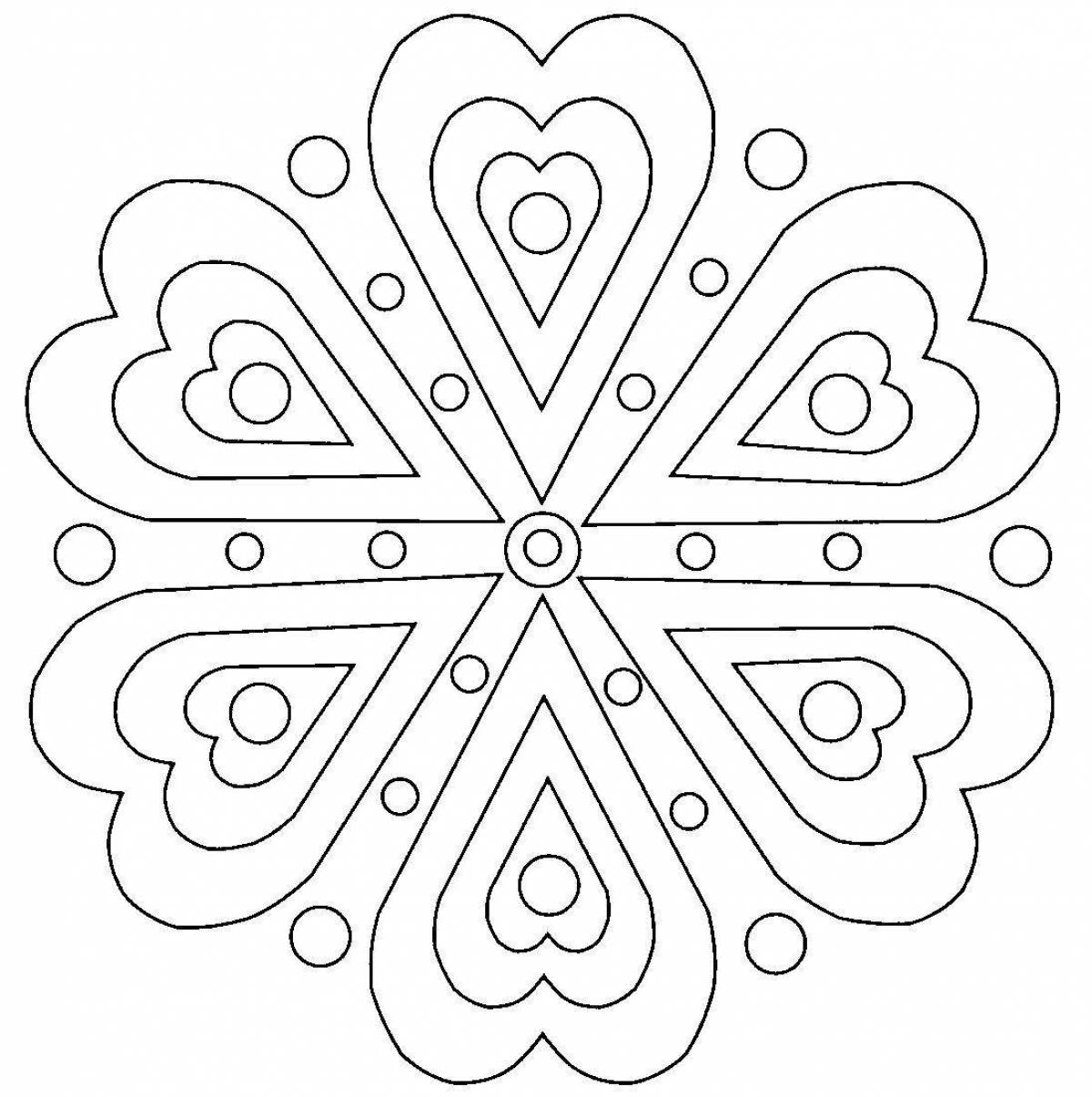 Intricate light pattern coloring page