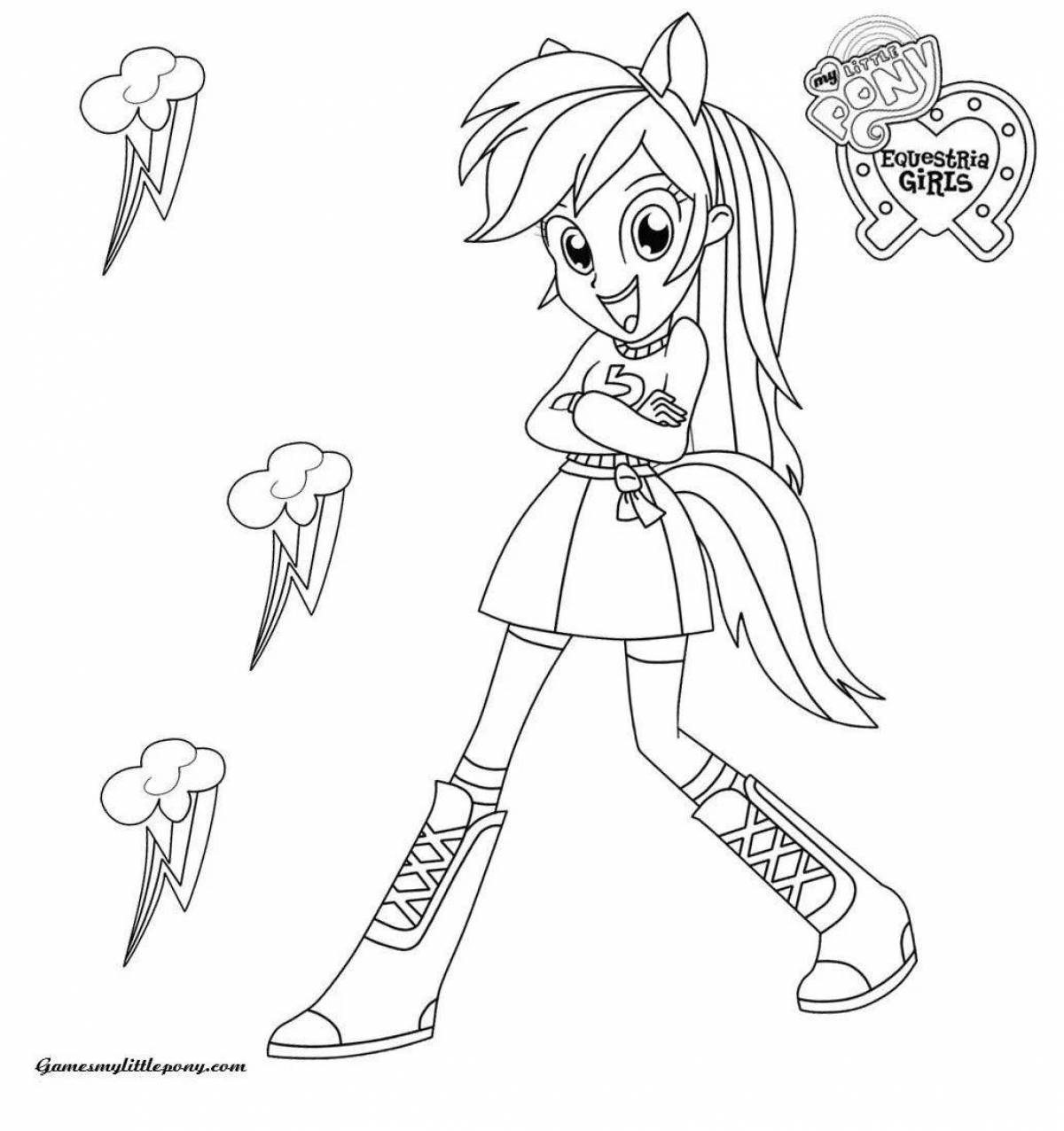 Amazing rainbow rock coloring page