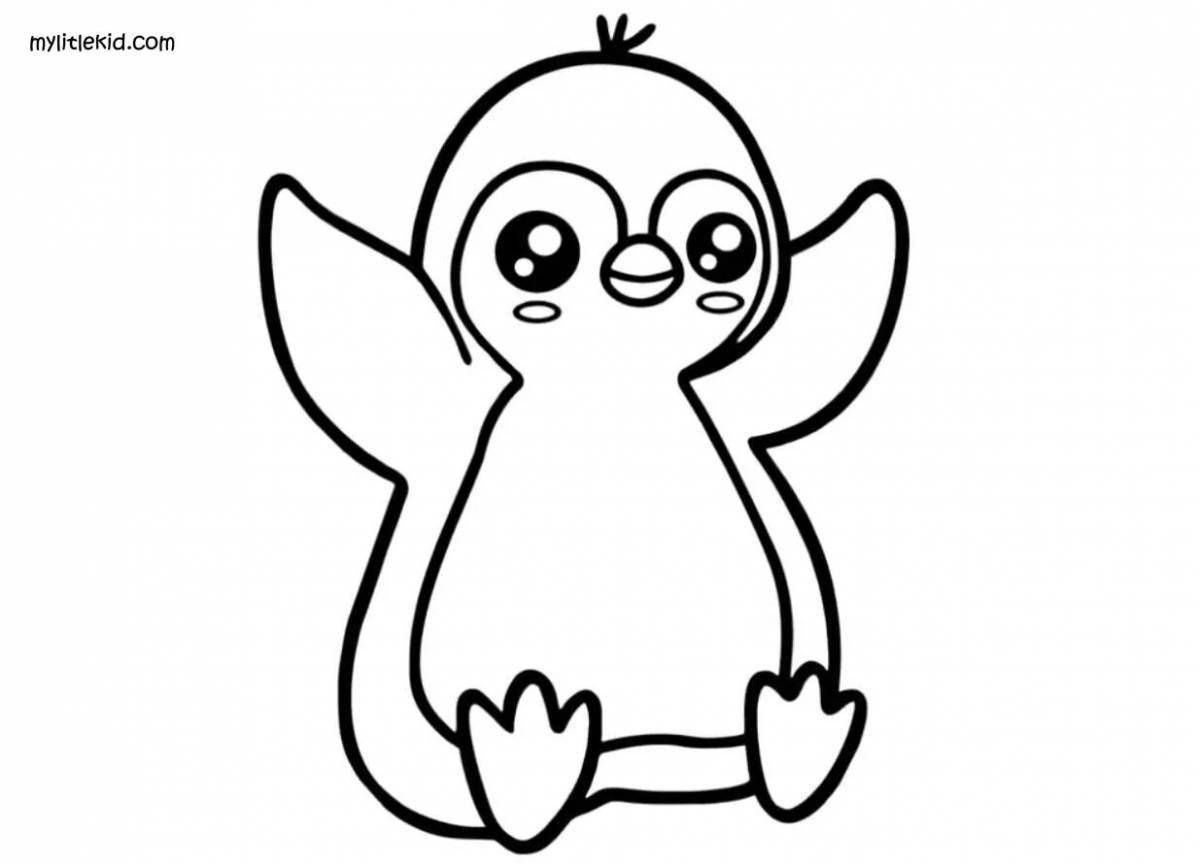 Luminous penguin coloring book